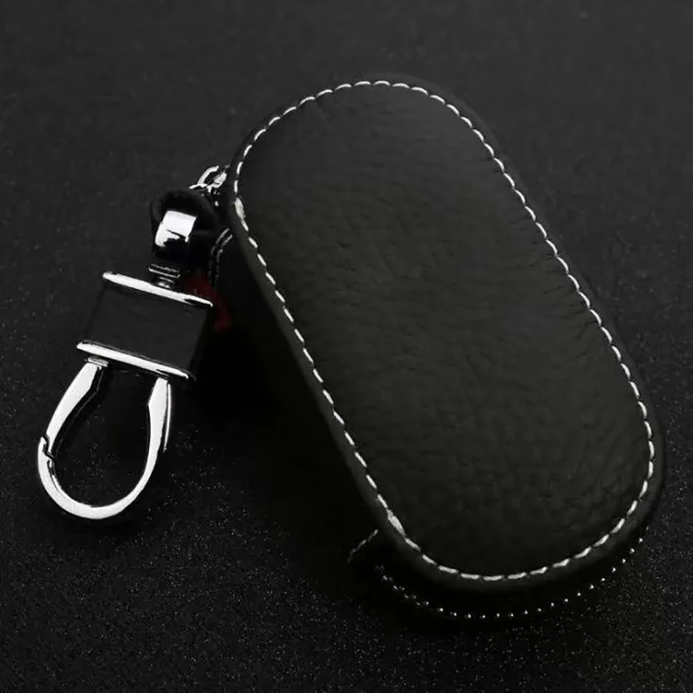 

Top Layer 3D Genuine Leather Key Cover Case for Volkswagen Vw Touareg 2020 2019 2018 Car Key Bag/case Wallet Holder Key Chains