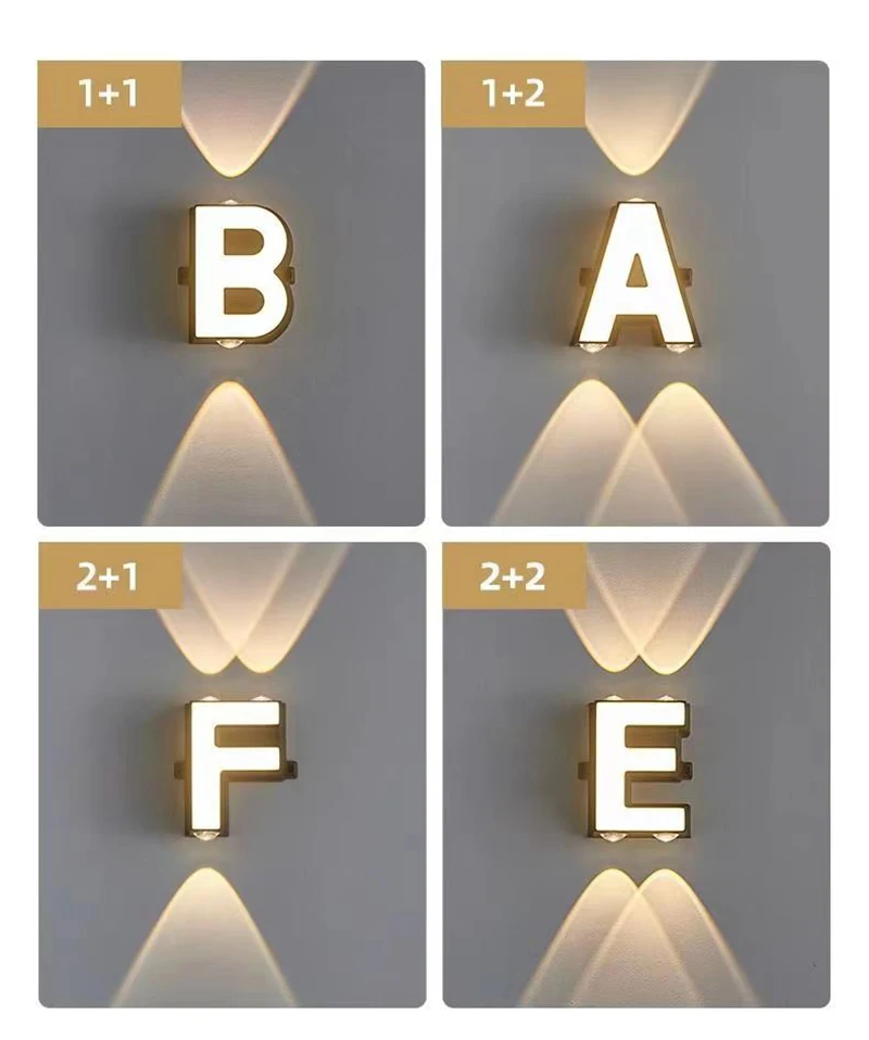 Outdoor IP65 Waterproof Wall Light Indoor Lighting Home Decor Advertising Words for Shop Restaurant 26 Letters Model Wall Lamp view 4