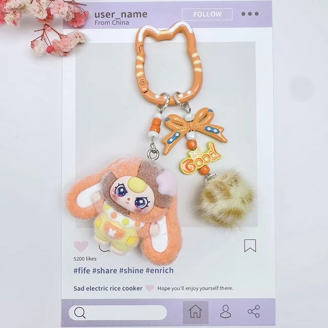 لعبة أرنب لطيفة ذات أذنين كبيرة للأطفال بعمر 3 سنوات، لعبة تمثال لطيفة على شكل سلسلة مفاتيح يمكنك صنعها بنفسك، منتج زخرفي صغير