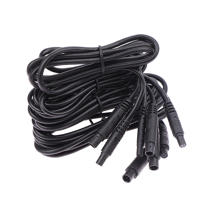 Cabo de extensão para câmera de carro, 4 pinos, 5 pinos, 6 pinos, monitor hd, câmera de visão traseira do veículo, cabo conector macho para fêmea
