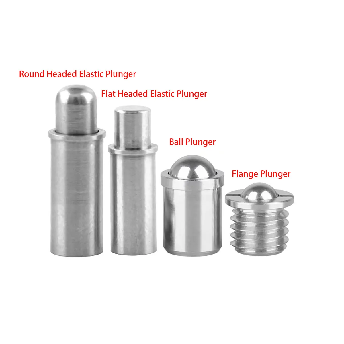 Flange Ball Head Spring Plunger 304 Stainless Steel, Telescopic Locating Pin Ball Catch Screw for Positioning Limiting