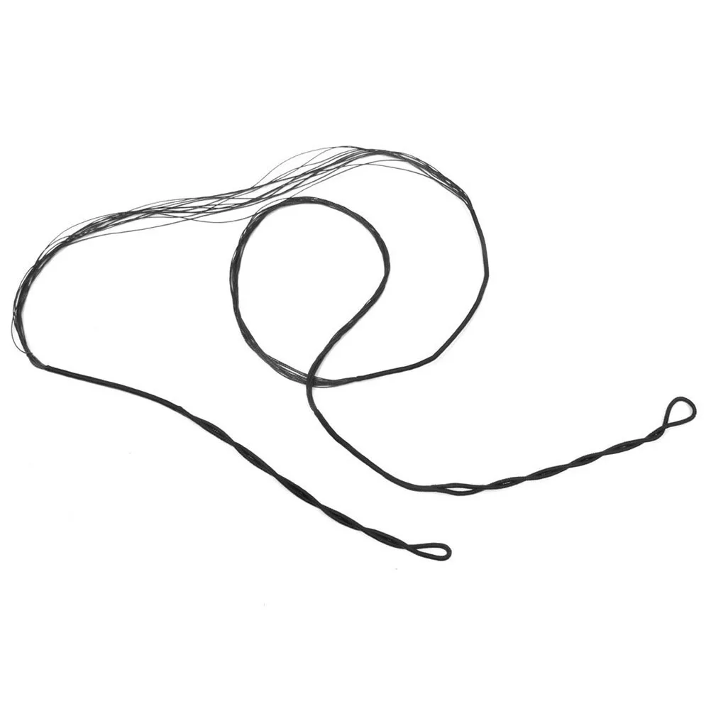 

57Inch Bowstring 12 Strand Endless Loop Adjustable Length Recurve Hunting String Black Bowstring String