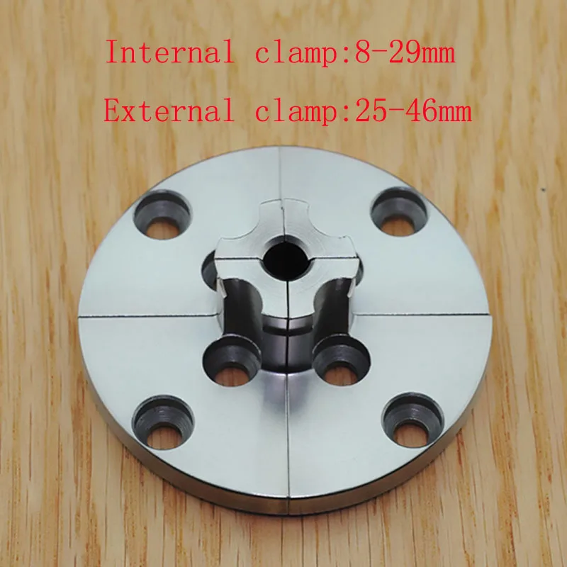 Imagem -03 - Polegada Torno Chuck 100 mm Madeira Girando Chuck Mini Torno Carpintaria Mandris Mandíbula Separada Alta Qualidade