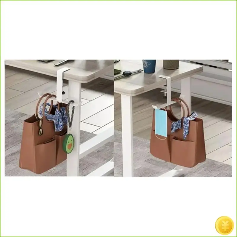 Adjustable Desk Edge Hook Non-Destructive Installation Punch-Free Home Office Organizer