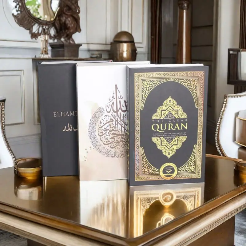 Islam Mosque Muslim Scripture Luxury Fake Books Storage Box For Decoration Coffee Table Book Villa hotel Home Decorative Props