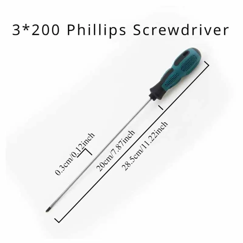 Long Slotted Phillips Screwdriver Rubber Handle Magnetic Screwdriver Installation and Disassembly Repair Tool