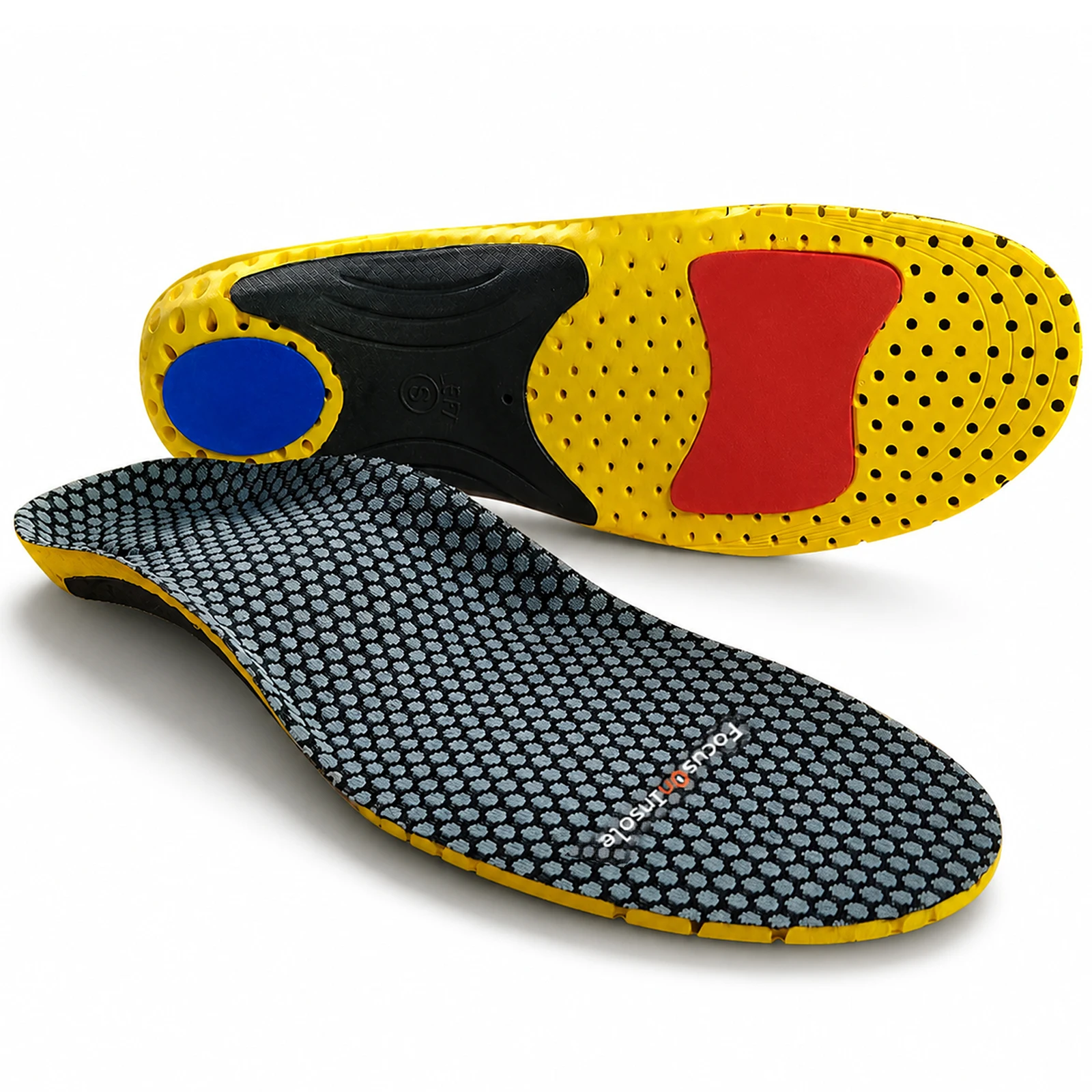 Memory Foam Sport Insoles Shock-Absorbing Breathable Running Shoe Inserts with Arch Support, Cushioning Gel for Heel Pain Relief