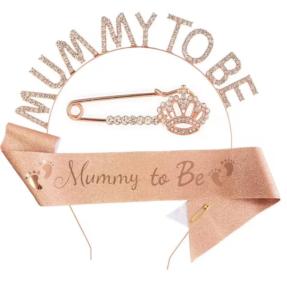 New Mommy To Be and Daddy To Be Party Hair Bands for Mommy-to-be Party Shoulder Straps Ceremonial Ribbon Ribbon Party Decoration