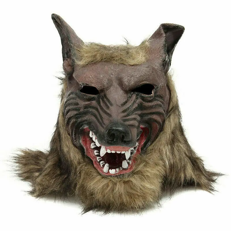 Halloween Rubber Wolf Head Face Mask Werewolf Cosplay Costume Party Animal Masks