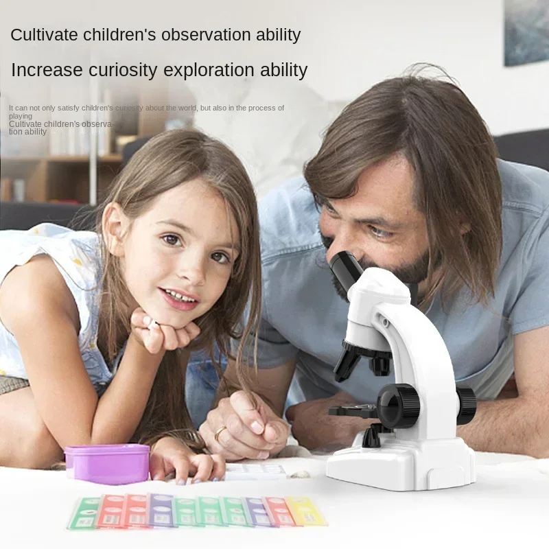 1600X HD Optical Microscope Toys Biology Children Science High Magnification Professional Microscope for Students Teaching Gifts