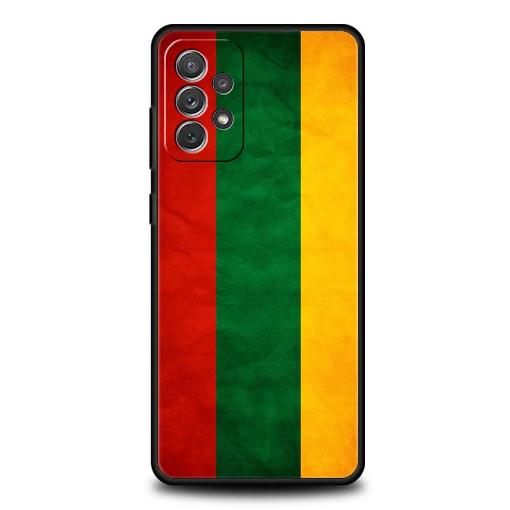 Phone Case For Samsung Galaxy A15 A13 A51 A71 A41 A31 A21S A03S A05 A12 A32 A52 A23 A25 A33 A53 5G Cover Flag of Lithuania flag