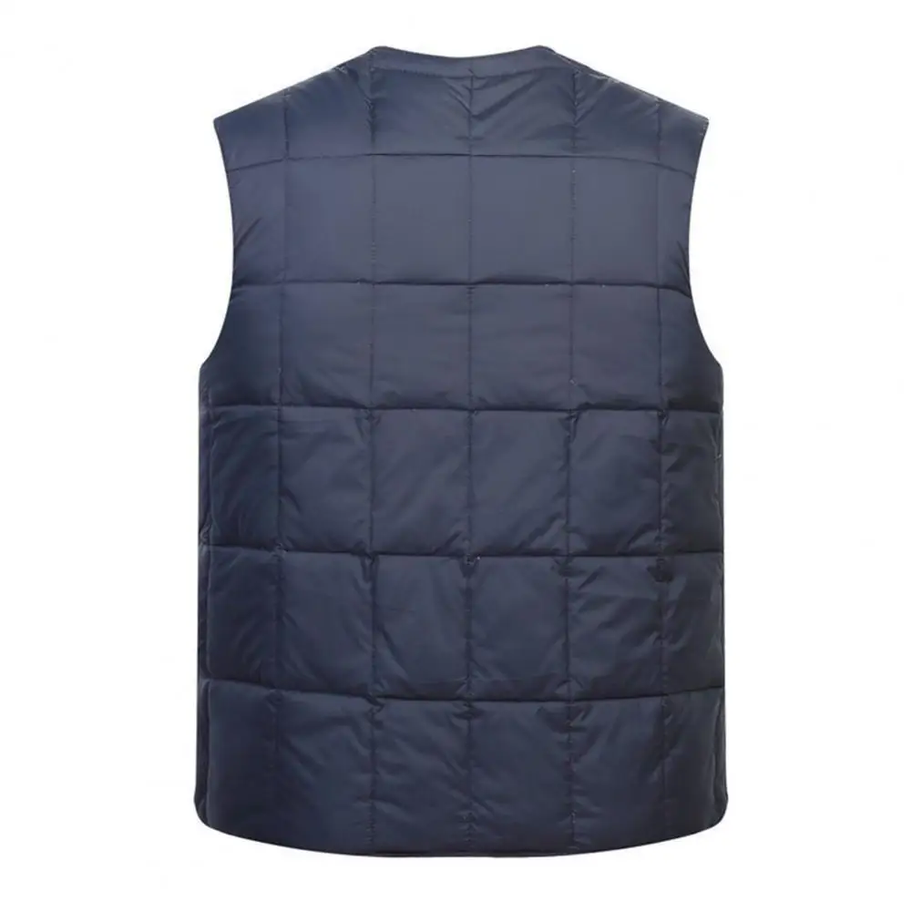 

Thick Cotton Vest Padded Plush Winter Vest Single-breasted Sleeveless Cold-proof Outerwear Cotton Waistcoat Warm Men Waistcoat
