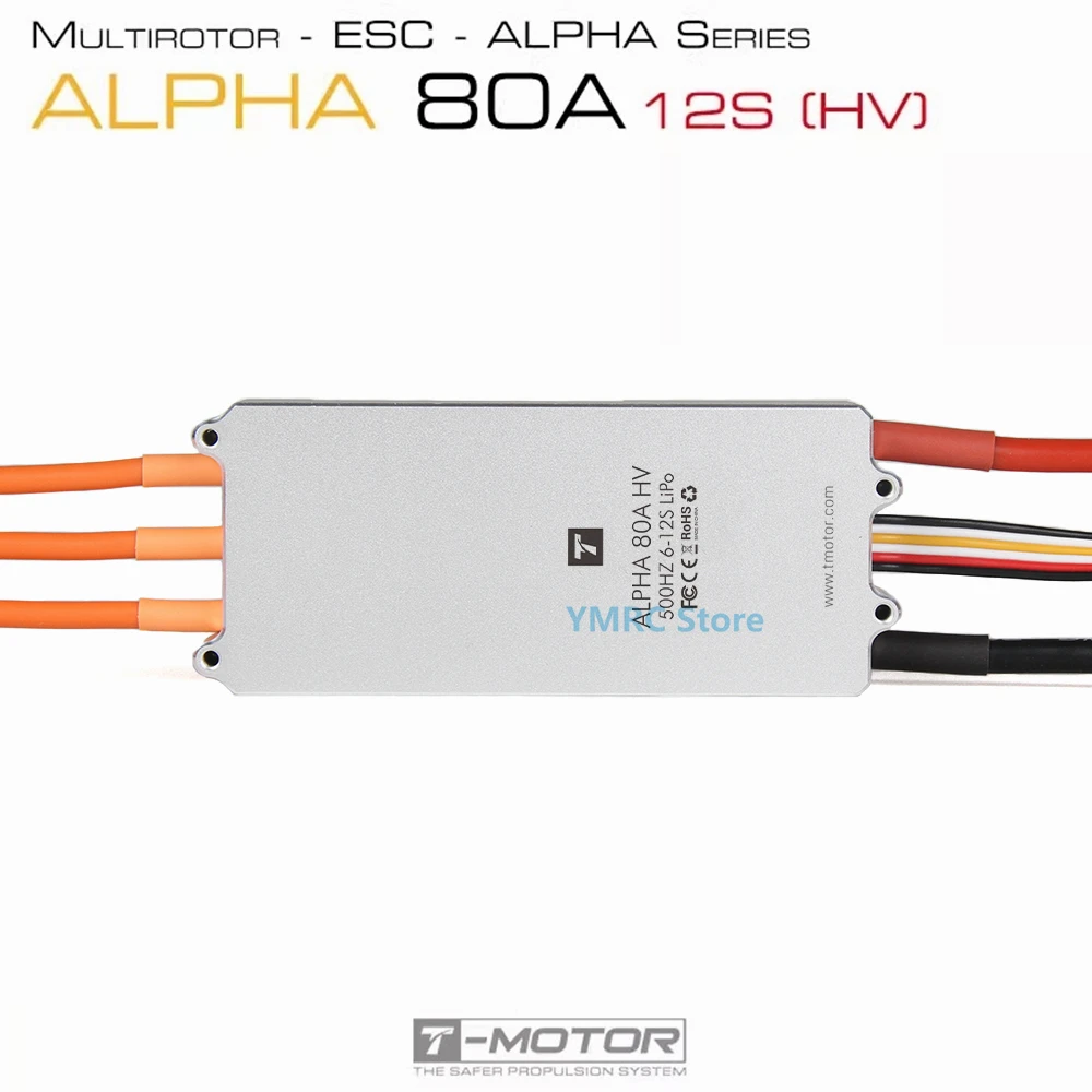 

T-MOTOR ALPHA 80A 12S HV FOC ESC Electronic Speed Controller For Multi-rotor Quadcopter UAV RC Drones