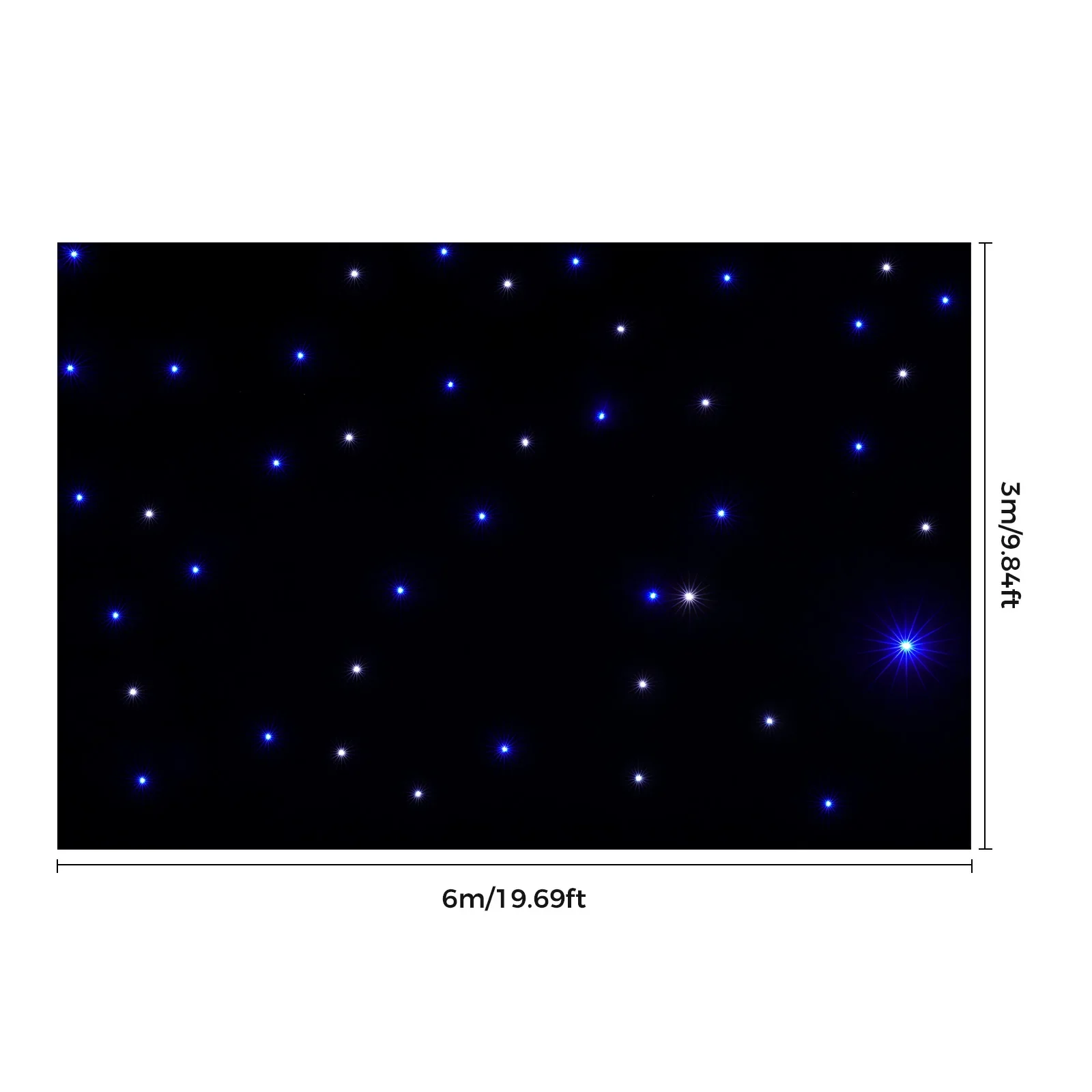 

LED Backdrop 10ft x 20ft LED Stage Sky Cloth Background Star Curtain DMX Control for Wedding Party Band DJ Stage Show Decoration