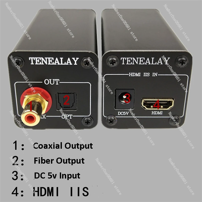 HDMI IIS إلى مخرج إشارة الألياف الضوئية المحورية I2S التفاضلية تصبح COAX OPT SPDIF