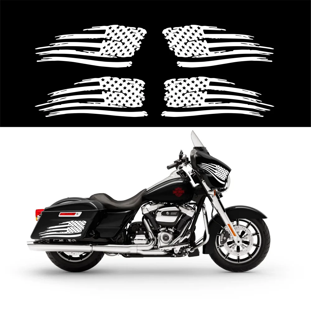 

Hollowed-Out American Flag decal Fairing vinyl stickers For Harley Touring Ultra Electra Glide Street Glide 1996 - 2023