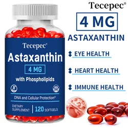 Astaxanthin 4 Mg - with Phospholipids, Supports DNA and Cell Protection, Eye Health, Heart Health and Immune System Support