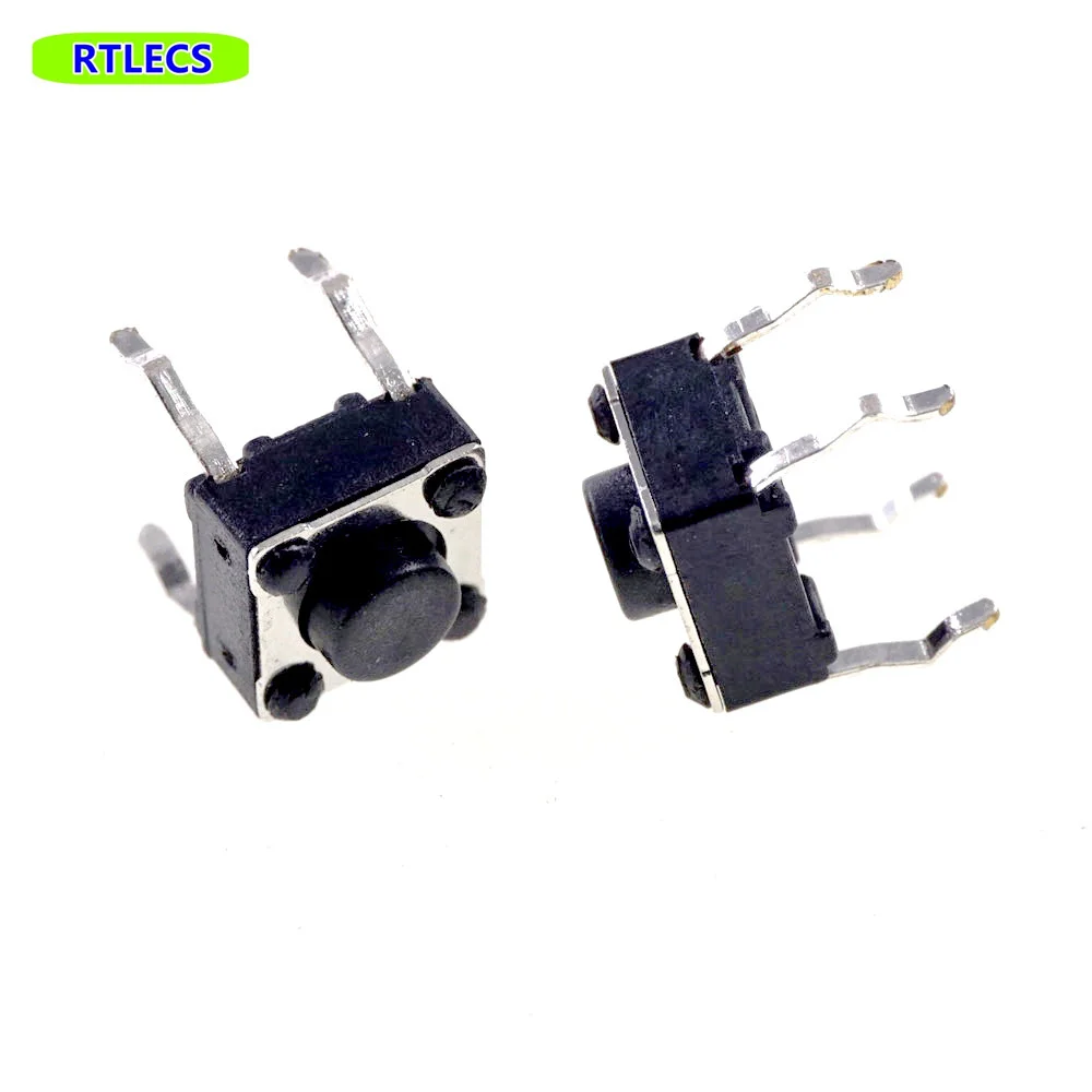 10PCS Normal Closed Tact Switch 6X6X4.3 DIP vertical Tactile Push Button Switch through hole Force 250g