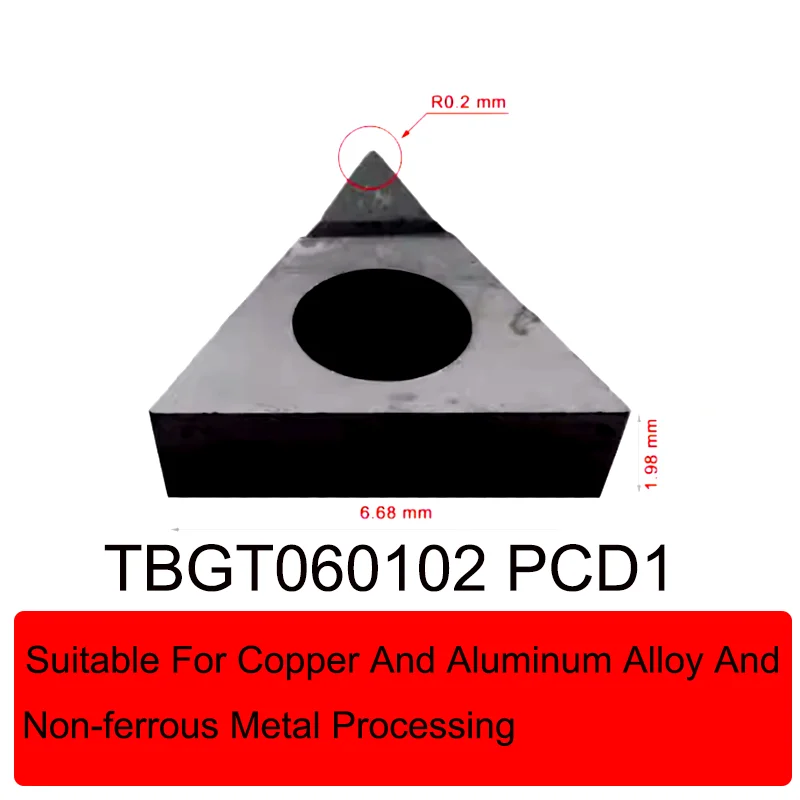 

GULING 10PCS Diamond TCGT110304 Lathe PCD Diamond Turning Insert Tool For High Finish Machining Of Copper Aluminum Plastic