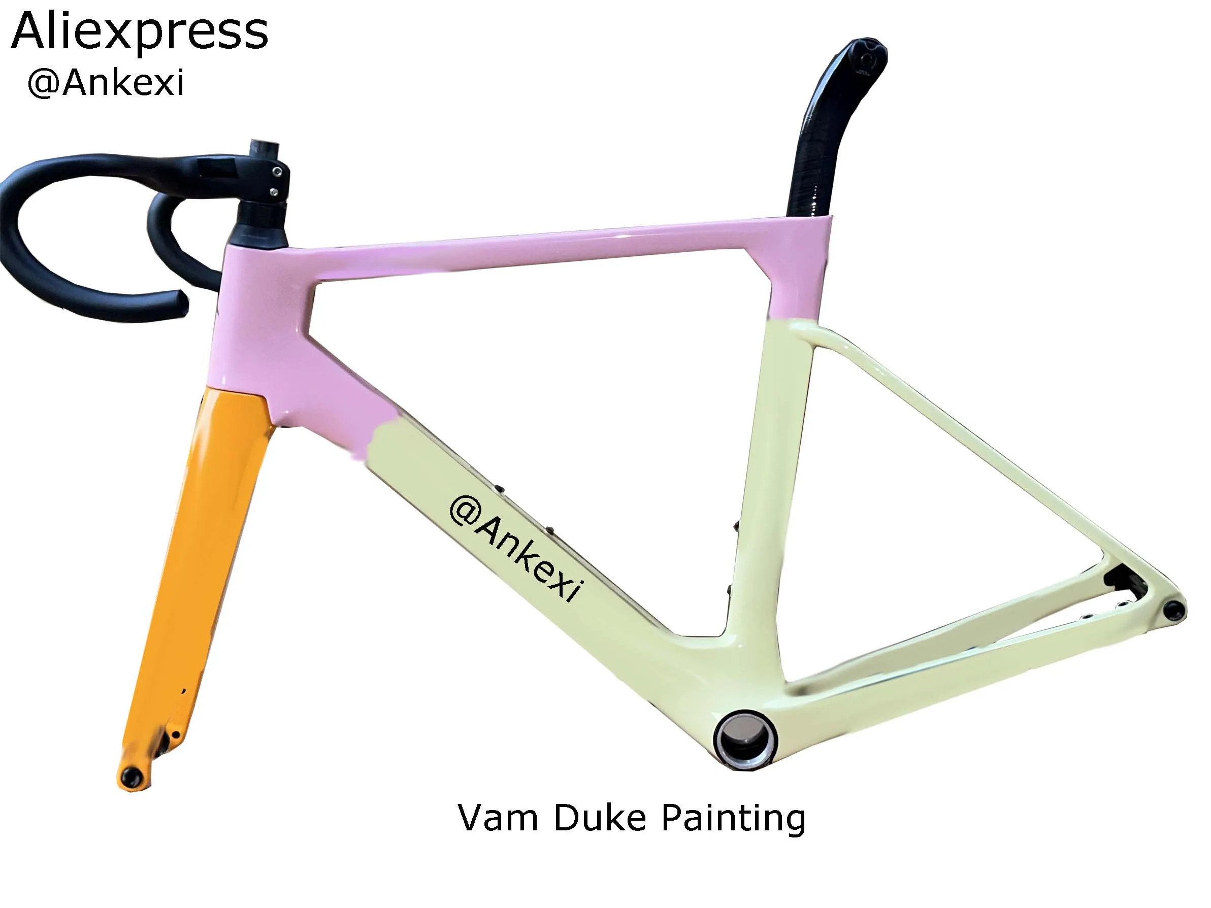 OSTRO VAM Graffiti Carbon Fiber Road Bicycle Frame Carbon Fiber Road Bicycle Frame Ultra Light Disc Brake Bicycle Frame