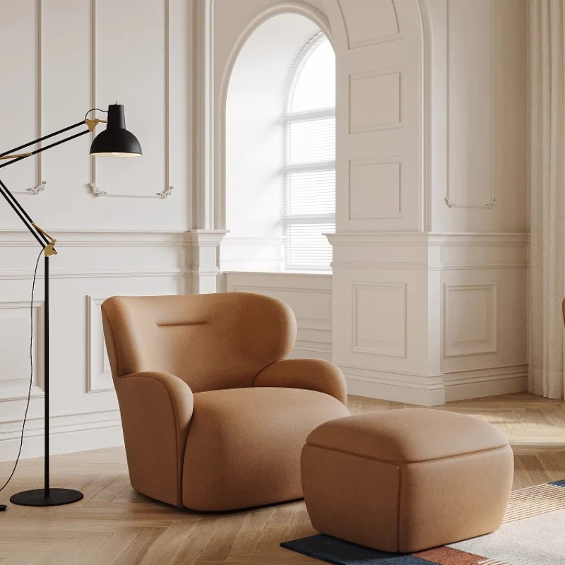 Big White Bear Leisure Chair Lamb Fleece French Cream Wind Single Sofa Living Room Bedroom Leisure Sofa