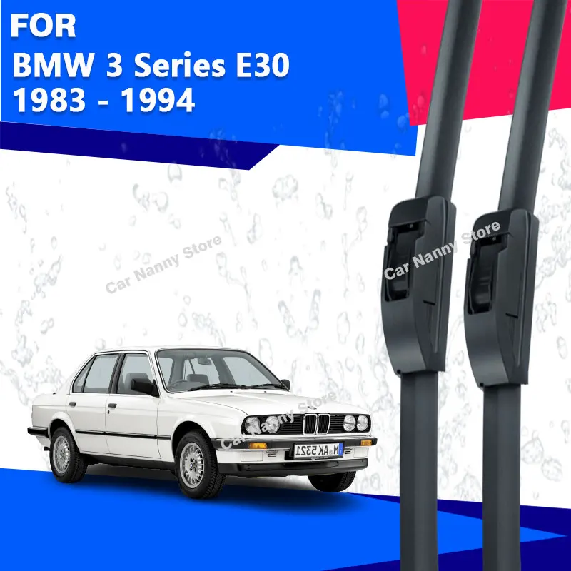 شفرات الزجاج الأمامي لسيارات BMW 3 Series E30 1983 - 1994 ممسحات السيارة شريط مطاطي ممسحة مطاطية ناعمة 1993 1992 1991