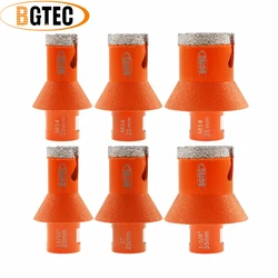 BGTEC 1pc Dia20/25/35mm Diamond Chamfer Drill Bits Milling Drilling Crown Hole Saw Tile Ceramic Marble Mutifunction Core Bits