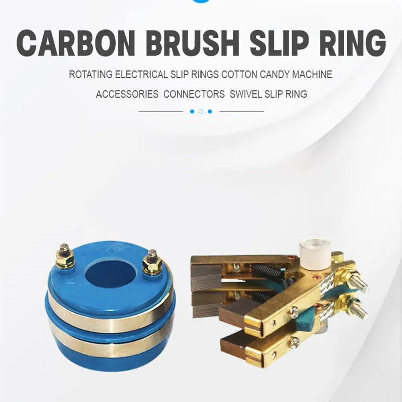 2 Channel  Collector Ring Copper Carbon Brush Multi - Layer Copper Ring Slip ring For Pillowtype Packing Machine