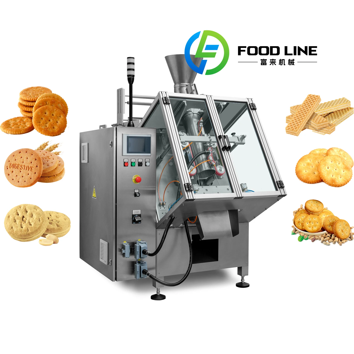 Automatic Inclined Food Packaging Machine Fragile Products Packing Machine Plastic Zip Lock Bag Machine