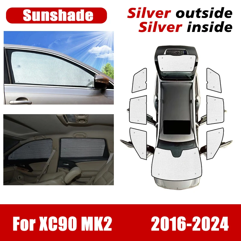 

For VOLVO XC90 Accessories MK2 2016~2024 2023 2022 Car Windows Sunshade Windshield Shading Covers Sun Protection Anti-UV Visors