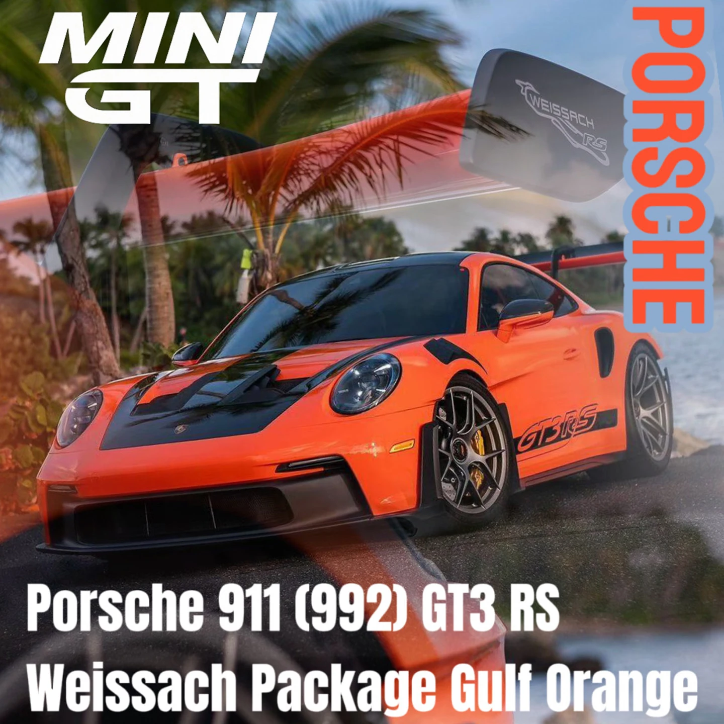 MINIGT 1/64 Porsche 911 (992) GT3 RS Pakiet Weissach MGT01304-CH Model Samochodu z Metalowego Stopu, Zabawka dla Dzieci, Chłopców