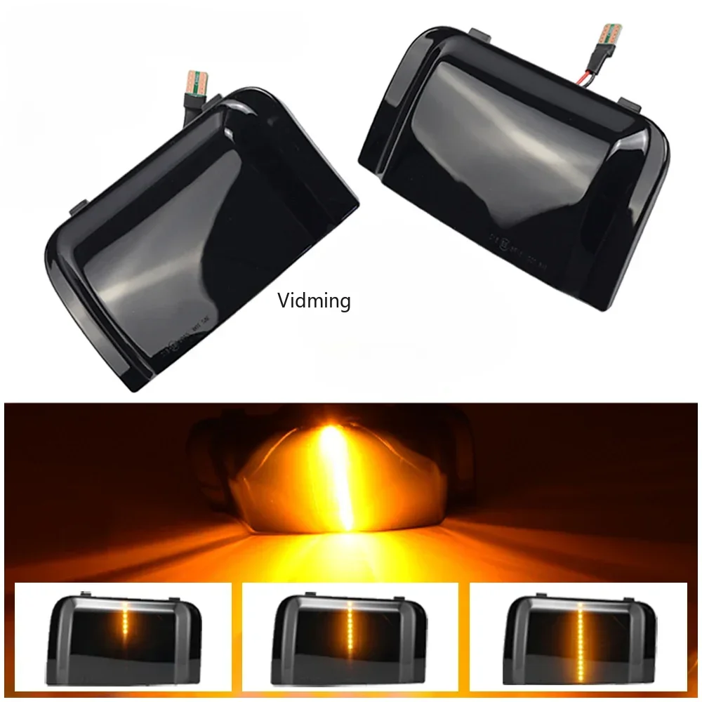 2Pcs Hot Sale Rearview Mirror Streamer Light for Citroen Jumper Fiat Ducato for Peugeot Boxer Smoked Shell Turn Signal Car Light