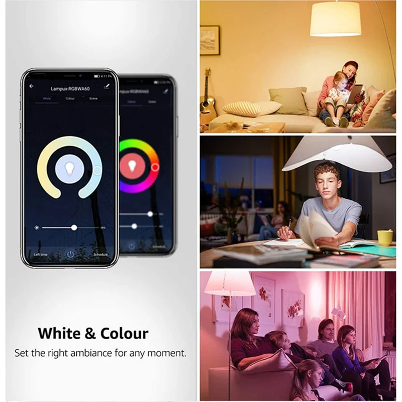 AB45 Tuya Zigbee Smart LED Light 15W E27 لمبة ذكية لمبة التحكم الصوتي متوافقة مع Alexa وGoogle Home Dimmable