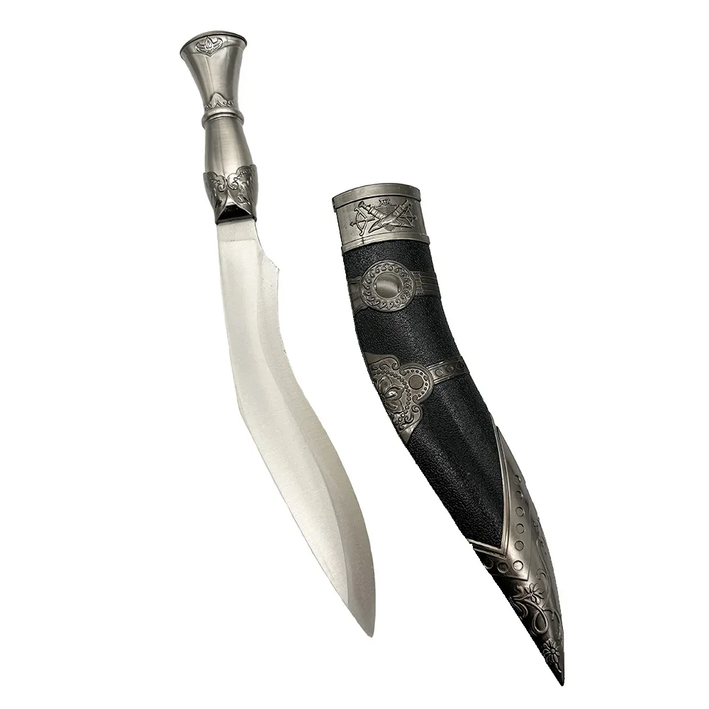 38cm Nepalese Kukri Uncut Blade Machete Weapons Model High Quality Desktop Display Ornaments Collection Birthday Gift for Boys - view 4