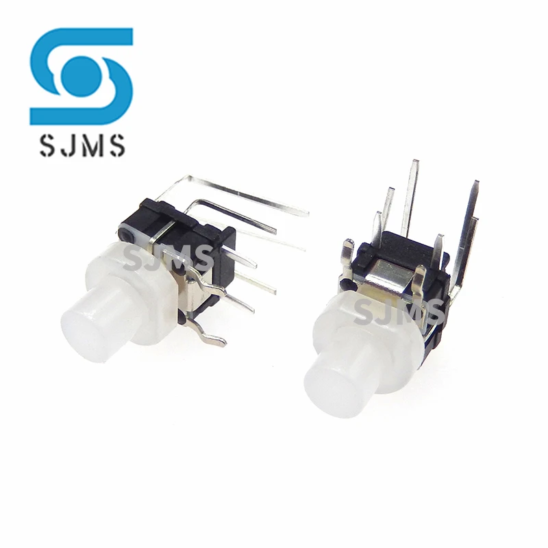 5/10pcs mini 4.7mm PB6156RSL - 1/3/4 Horizontal 7X7 Transparent cap Red / blue / Green light touch switch with lamp button Long