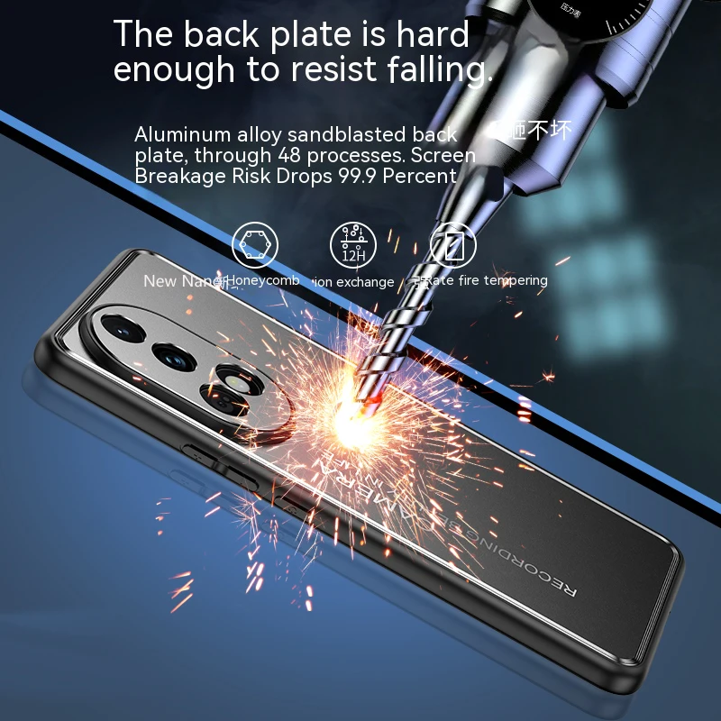 Aluminum Alloy Sandblasted Back Plate Phone Case for Huawei Nova 9 12S Nova 13 12 11 10 Pro Metal Camera Protective Back Cover