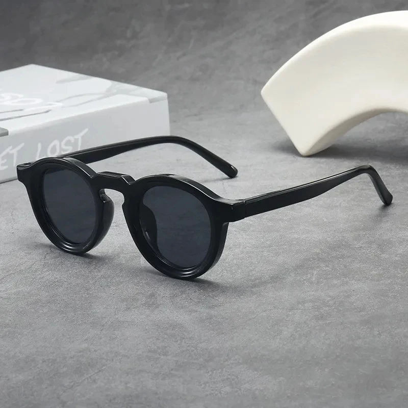1-teilige Retro-Sonnenbrille mit rundem kleinem Rahmen, modische und trendige mehrfarbige Brille für Männer und Frauen, geeignet für Outdoor-Reisen – Detail 1
