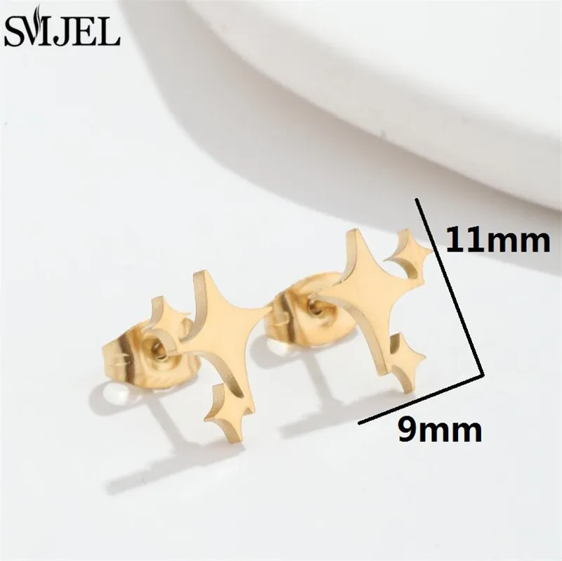 Mini Animal Stainless Steel Earrings for Women Girls Jewelry Cute Cat Rabbit Tiger Owl Lion Stud Earrings Vintage Pendientes
