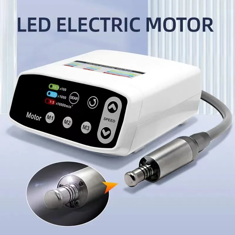 Dental Brushless LED Micro Motor With 1:1/1:5 Fiber Optic Contra Angle Handpiece  Dental Equipment