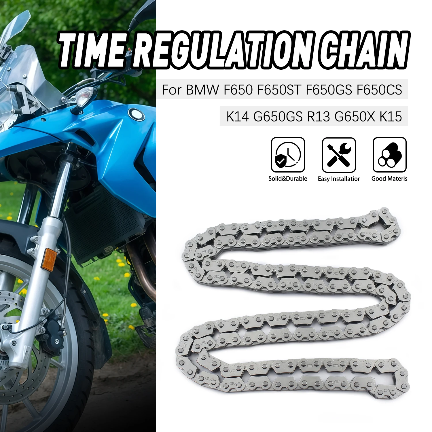 

For BWM F800ST 2004-2012 F800S 2004-2010 F800GT 2011-2019 F800R 2005-2019 Crankshaft Cam Timing Chain Motorcycle