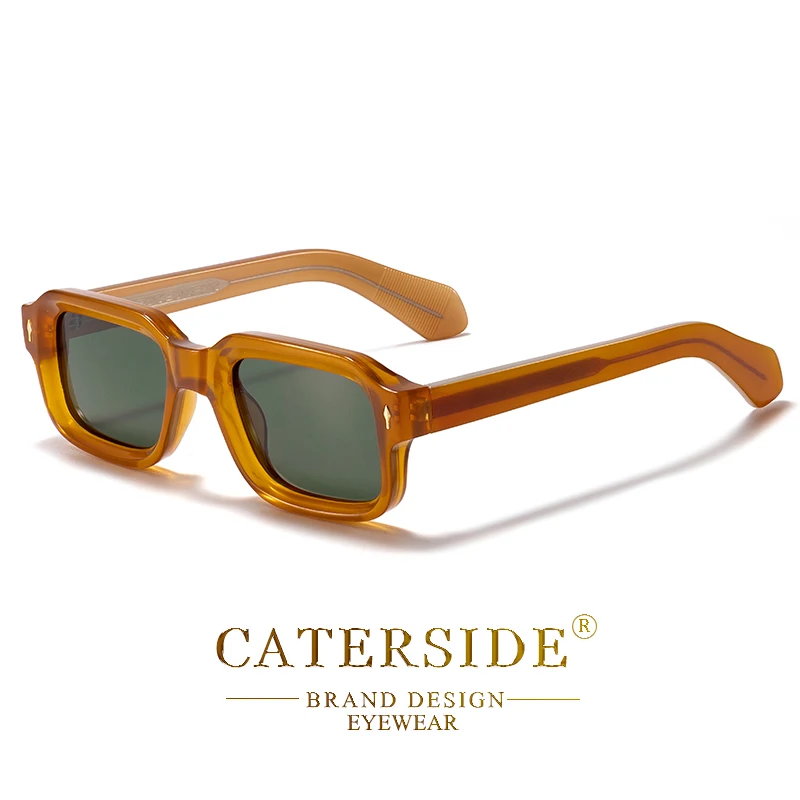 CATERSIDE Modische, schlichte Herren-Sonnenbrille, grob gerahmtes Design, Sonnenbrille für Damen, Outdoor, Party, Urlaub, Reisen, Fahren, Brillen – Detail 12