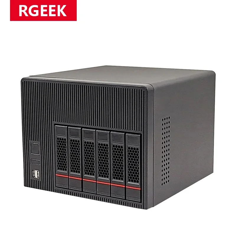 RGeek 6 Bay Mini ITX NAS Storage Cloud Hot Swap Server Chassis