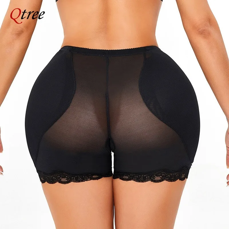 Qtree Seamless Butt Lifter Pad Underwear Shapewear Women Big Ass Control Panties Waist Trainer Body Shaper Hip Enhance Shorts