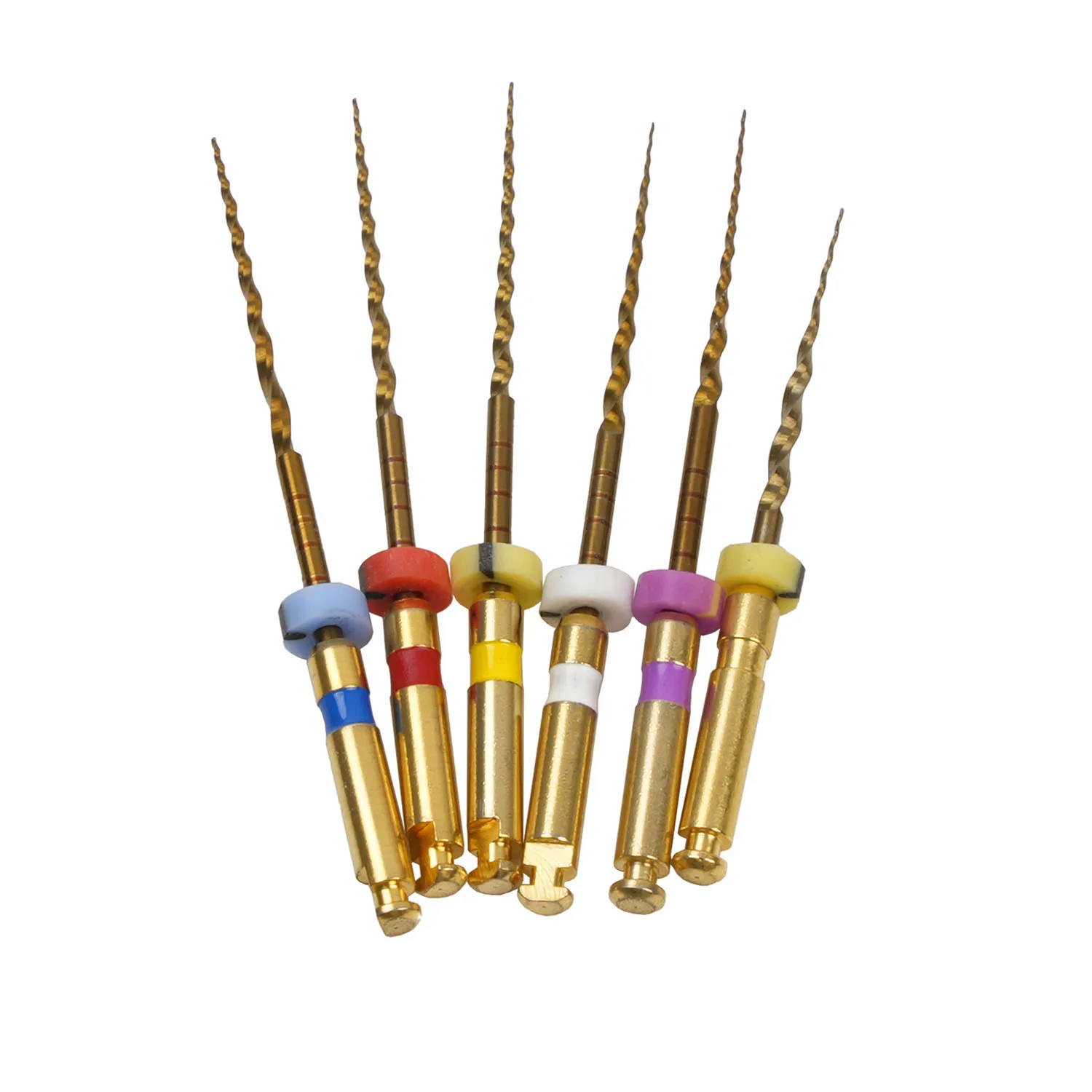Dental Endodontic Gold Flexible Files Heat Activated NITI Rotary Files Engine Use 19/21/25mm Dentistry Nickel Titainium Tools