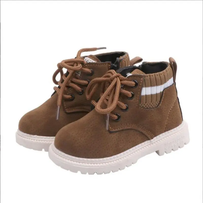 Children's 2024 Baby Handsome New Versatile Fashion Western Soft Sole Short Boots British Girls  Boys Casual Shoes