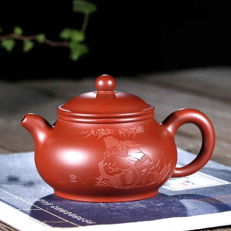 【Tao Yuan】Yixing Famous Li Xiaolu Genuine Handmade Teapot Purple Clay Pot Raw Ore Dahongpao Tea Pan teapot