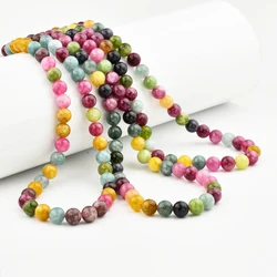 Natural Stone Colorful Stone 4mm 6mm 8mm Beaded Necklaces Bohemian Summer Women's Handmade Jewelry Gift Holiday Necklace