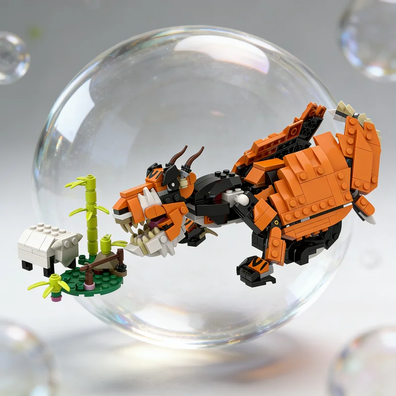 

503 детали MOC Creator 3 в 1: Конструктор «Дракон», архитектурные блоки, рождественский подарок, развивающая игрушка для сборки, креативный DIY-набор, обучающий конструктор