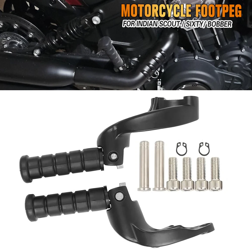 For Indian Scout Bobber 2015-2024 Scout Sixty 2016-2024 Motorcycle Folding Rear Passenger Foot Pegs Footrest Mounting Bracket