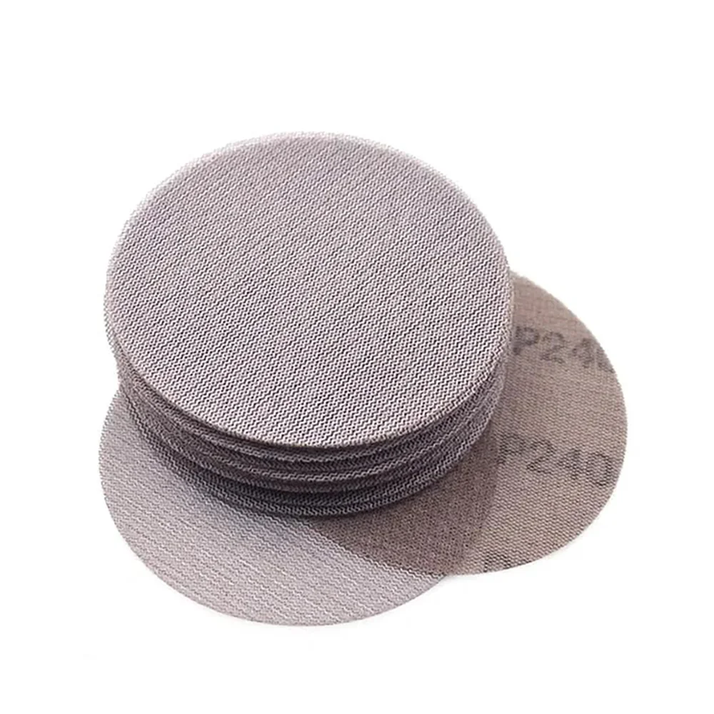 50PCS Mesh Abrasive 5 Inch Sanding Discs Hook and Loop Drywall Sanding Disc 40-800 Grit Mesh Sandpaper for Putty,Metal,Wood